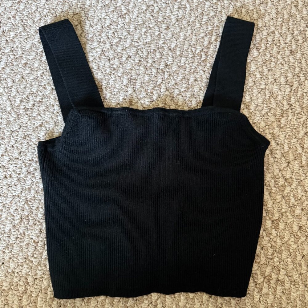 Madewell Black Crop Top